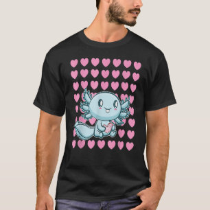 Cute Axolotl Valentijnsdag ik hou van je Alotl Wal T-shirt