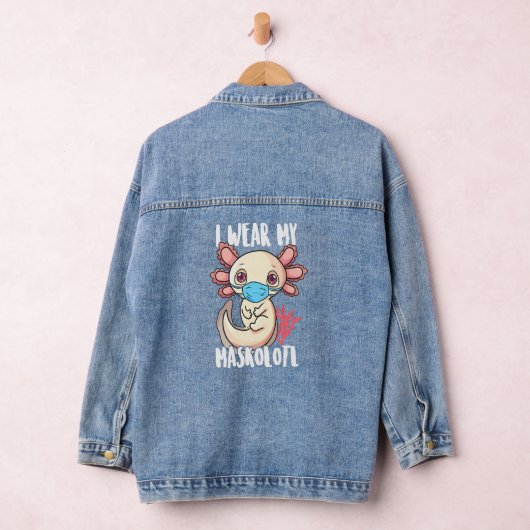 Cute Axolotl voor kinderen jongens Axolotl pun Denim Jacket (Hangar)