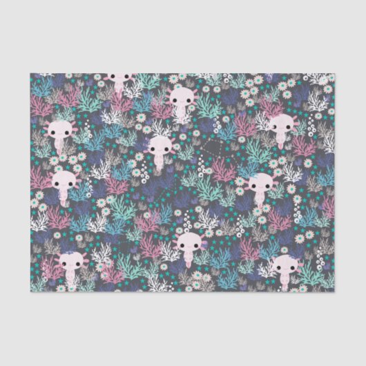 Cute Axolotl-weefselpapier Tissuepapier (Voorkant)