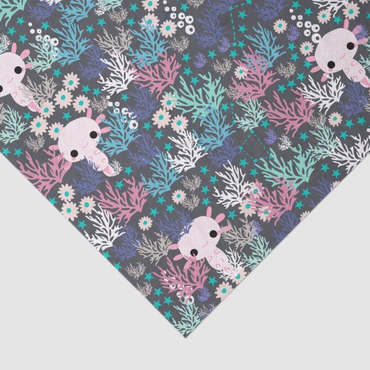 Cute Axolotl-weefselpapier Tissuepapier (Detail)