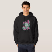 Cute Axolotl With Strawberry Milk And Bubble Tea B Hoodie (Voorkant volledig)