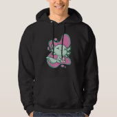 Cute Axolotl With Strawberry Milk And Bubble Tea B Hoodie (Voorkant)