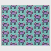 Cute axolotl wrappapier cadeaupapier (Vlak)