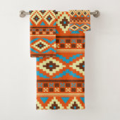 Cute Aztec Pattern Towel Set Bad Handdoek (Insitu)