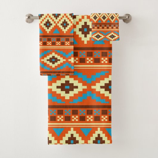 Cute Aztec Pattern Towel Set Bad Handdoek (Insitu)