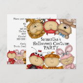 Cute Babies Halloween Costume Party Kaart (Voorkant / Achterkant)