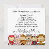 Cute Babies Halloween Costume Party Kaart (Achterkant)