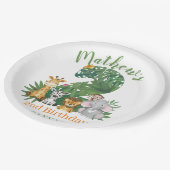 Cute Baby 2e verjaardag Oerwoud Safari Papieren Bordje (Gekanteld)