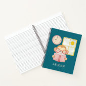 Cute Baby Aap Leest Boek Ochtend Naam Kinderen (Binnen)