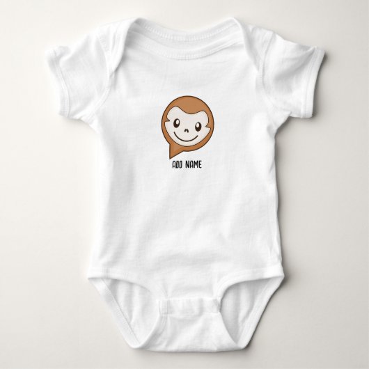 Cute Baby aap tekenfilm Romper (Voorkant)