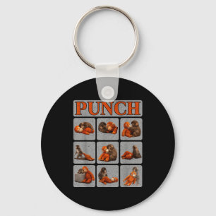 Cute baby aapje genaamd punch shirt punch aap sleutelhanger
