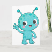 Cute Baby Alien Space Monster Kaart (Voorkant)