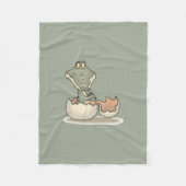 Cute Baby Alligator Cartoon Hatching uit Eggshell Fleece Deken (Voorkant)