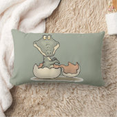 Cute Baby Alligator Cartoon Hatching uit Eggshell Kussen (Deken)