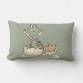 Cute Baby Alligator Cartoon Hatching uit Eggshell Kussen (Voorkant)