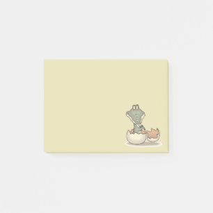 Cute Baby Alligator Cartoon Hatching uit Eggshell Post-it® Notes