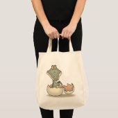 Cute Baby Alligator Cartoon Hatching uit Eggshell Tote Bag (Voorkant (product))