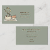 Cute Baby Alligator Cartoon Hatching uit Eggshell Visitekaartje (Voorkant / Achterkant)