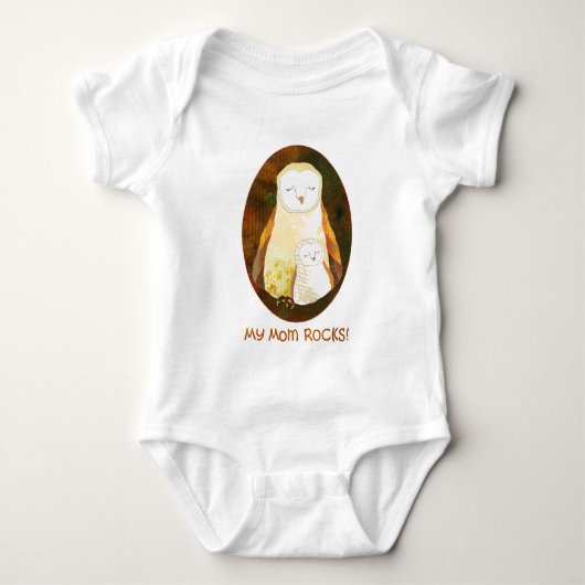 Cute Baby and Mam Owls Romper (Voorkant)