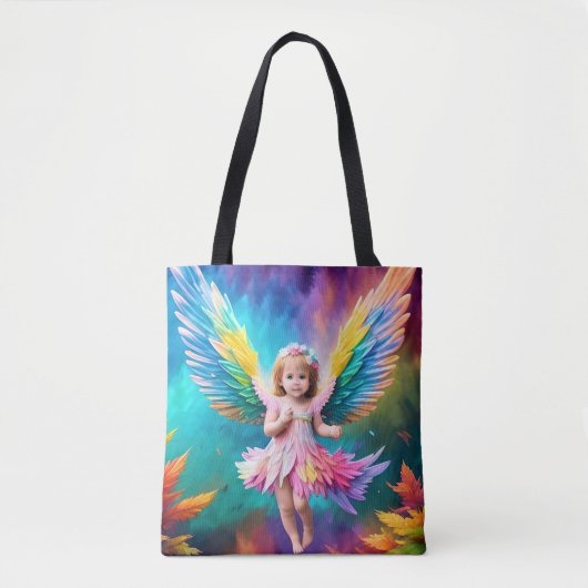 Cute Baby angle Colorful Design Tote Bag (Voorkant)