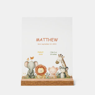 Cute Baby Animal Acryl Bord