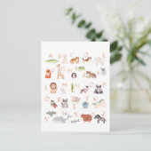 Cute Baby Animal Alphabet Briefkaart (Staand voorkant)