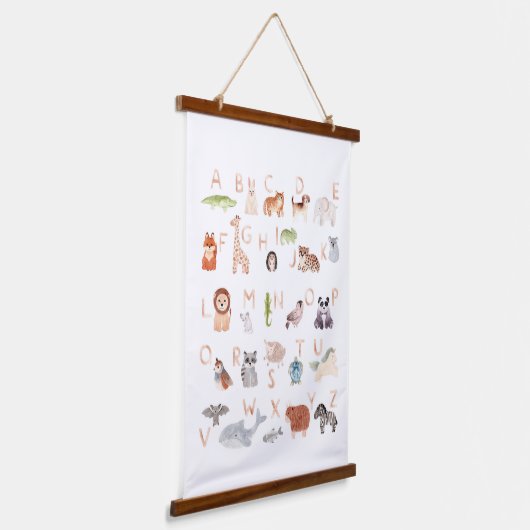 Cute Baby Animal Alphabet Hangend Wandkleed (Gebogen)