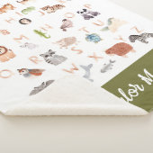 Cute Baby Animal Alphabet Sherpa Deken (3/4)