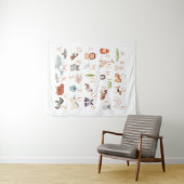 Cute Baby Animal Alphabet Wandkleed (In Situ (horizontaal))