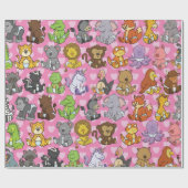 Cute  Baby Animal Cadeaupapier (Vlak)