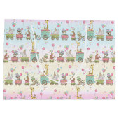 Cute Baby Animal Circus Train Beer Elephant Groot Cadeauzakje (Achterkant)