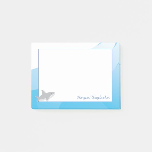 Cute Baby Animal Shark Name Post-it® Notes (Voorkant)