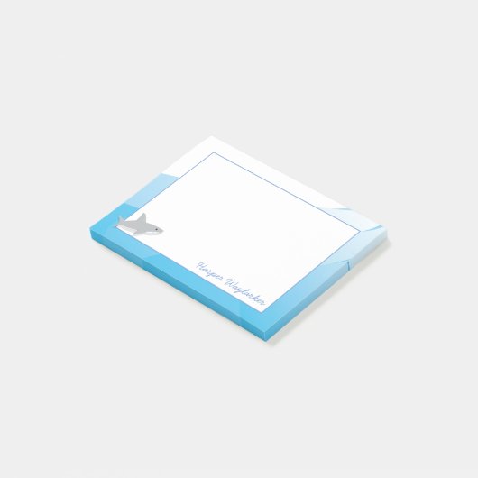 Cute Baby Animal Shark Name Post-it® Notes (Schuin)