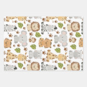 Cute baby animals safari inpakpapier vel (Voorkant)