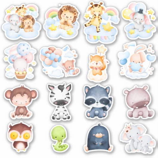 Cute Baby Animals Sticker Pack #006 (Voorkant)