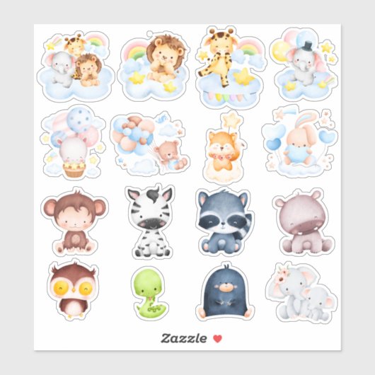 Cute Baby Animals Sticker Pack #006 (Vel)