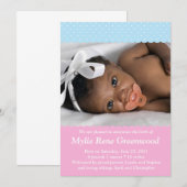Cute Baby Announcement Aankondiging (Voorkant / Achterkant)