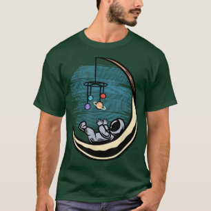 Cute Baby Astronaut met Planets Buitenspatie Mon T-shirt