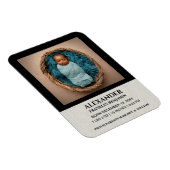 Cute Baby Baby Newborn Photo Birth Personalize Magneet (Rechterzijde)