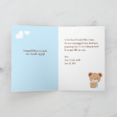 Cute Baby Baby shower Card for Boy Kaart (Binnen)