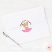 Cute Baby Baby shower Sticker (roze) (Envelop)
