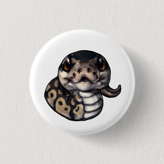 Cute Baby Ball Python Button (normaal) (Voorkant)