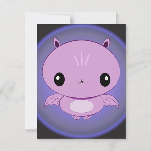 Cute Baby Bat-uitnodigingen Kaart (Voorkant)