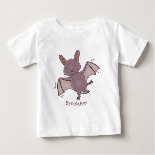 Cute baby bat vliegende cartoon illustratie