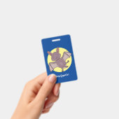 Cute baby bat vliegende cartoon illustratie badge (Handheld)