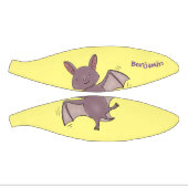 Cute baby bat vliegende cartoon illustratie basketbal (Panelen)