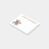 Cute baby bat vliegende cartoon illustratie post-it® notes (Schuin)