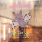 Cute baby bat vliegende cartoon illustratie raamsticker (Vel 2)