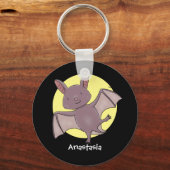 Cute baby bat vliegende cartoon illustratie sleutelhanger (Voorkant)