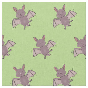 Cute baby bat vliegende cartoon illustratie stof